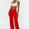 Wide-Leg Mid-Rise Pants