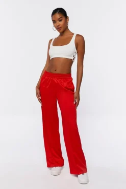 Wide-Leg Mid-Rise Pants