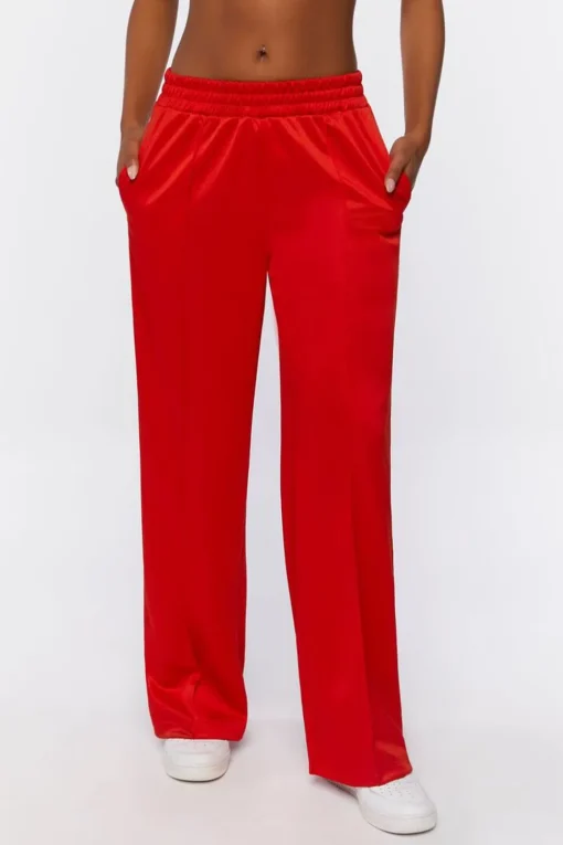 Wide-Leg Mid-Rise Pants