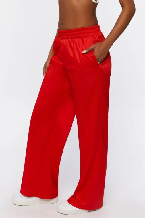 Wide-Leg Mid-Rise Pants