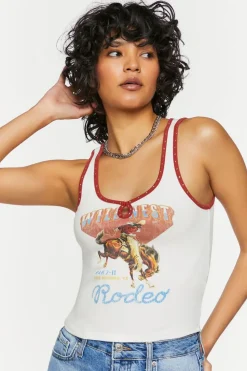 Wild West Graphic Studded Tank Top
