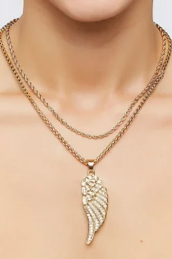 Wing Pendant Necklace Set