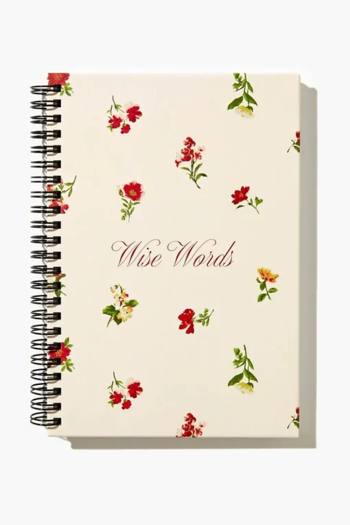 Wise Words Graphic Spiral Journal