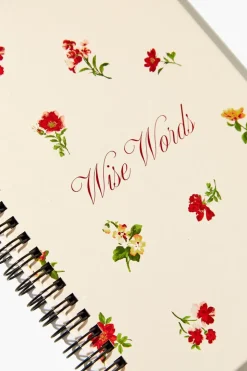Wise Words Graphic Spiral Journal