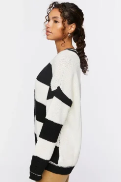 Yin Yang Colorblock Cardigan Sweater