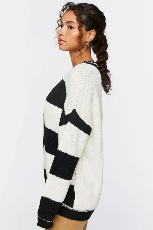 Yin Yang Colorblock Cardigan Sweater