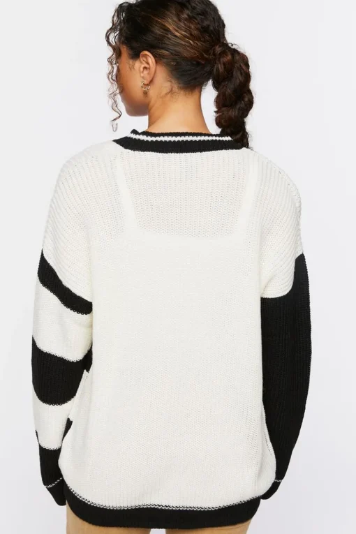 Yin Yang Colorblock Cardigan Sweater