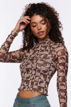 Yin Yang Print Top