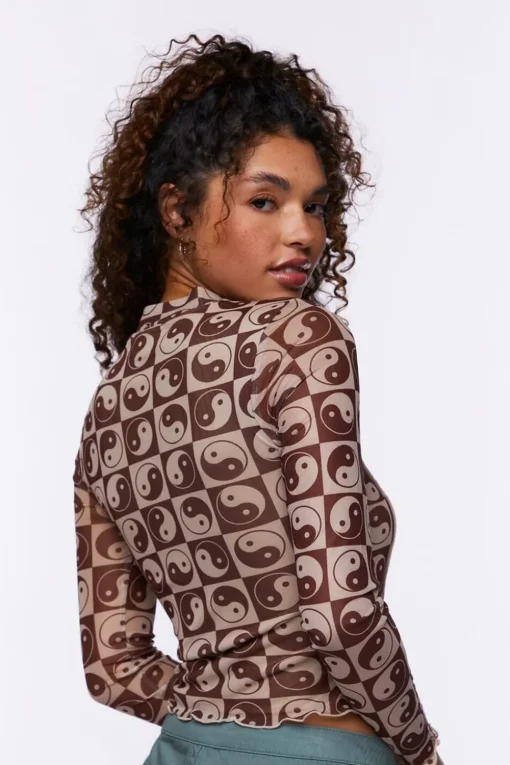 Yin Yang Print Top