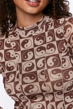 Yin Yang Print Top