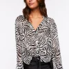 Zebra Print Long-Sleeve Shirt