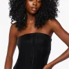 Zip-Front Bustier Tube Top