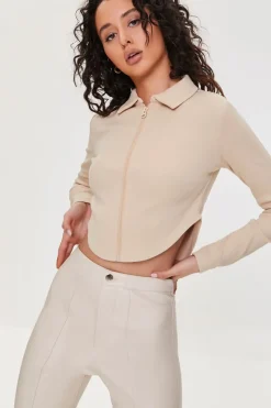 Zip-Front Crop Top
