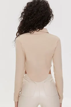 Zip-Front Crop Top