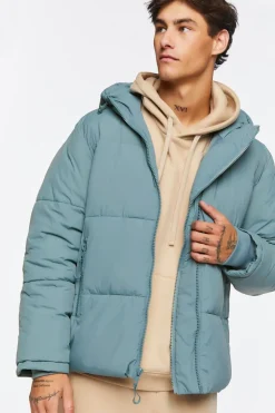 Zip-Up Hooded Puffer Jacket