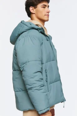 Zip-Up Hooded Puffer Jacket