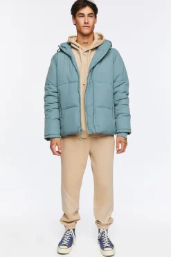 Zip-Up Hooded Puffer Jacket