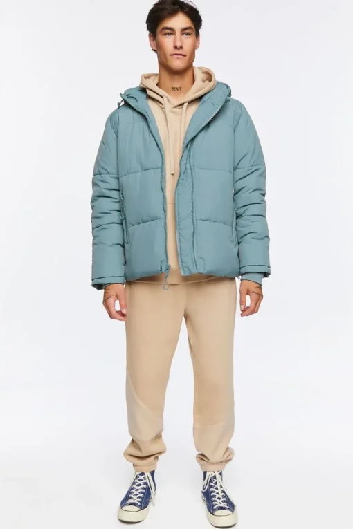 Zip-Up Hooded Puffer Jacket
