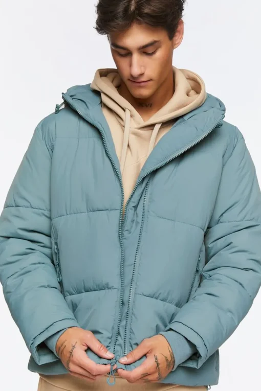 Zip-Up Hooded Puffer Jacket