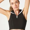 Zip-Up Longline Sports Bra
