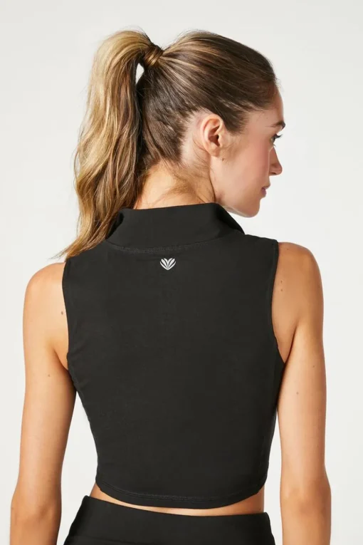 Zip-Up Longline Sports Bra