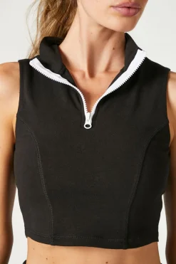 Zip-Up Longline Sports Bra