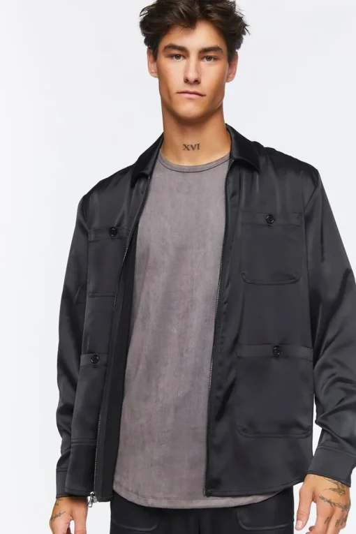 Zip-Up Multi-Pocket Shirt