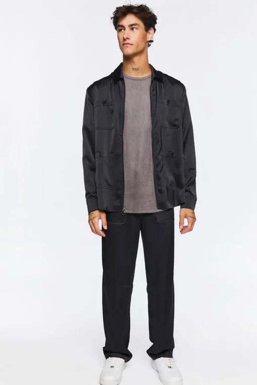 Zip-Up Multi-Pocket Shirt